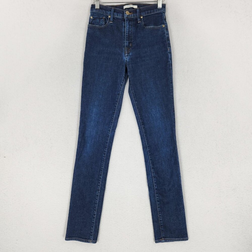 Fidelity Denim Jeans Womens 25 Blue Cher Oxford Skinny High Rise Ankle Made USA